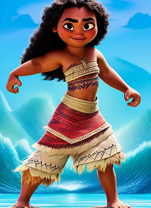 Image similar to moana 2, the sequel, wlop + royo + artgerm