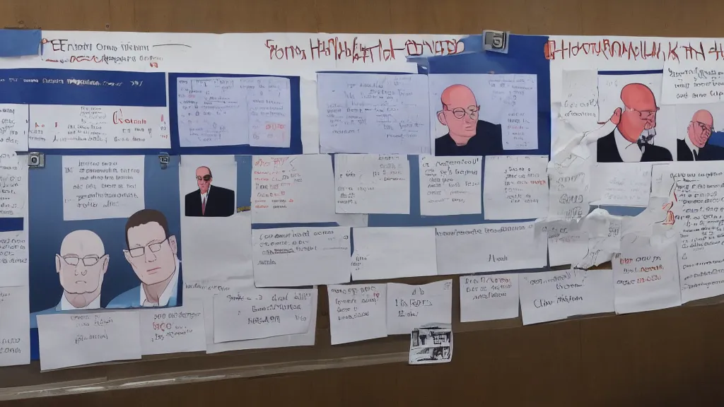 Image similar to Evidence board for the Mongolian Hank Hill conspiracy