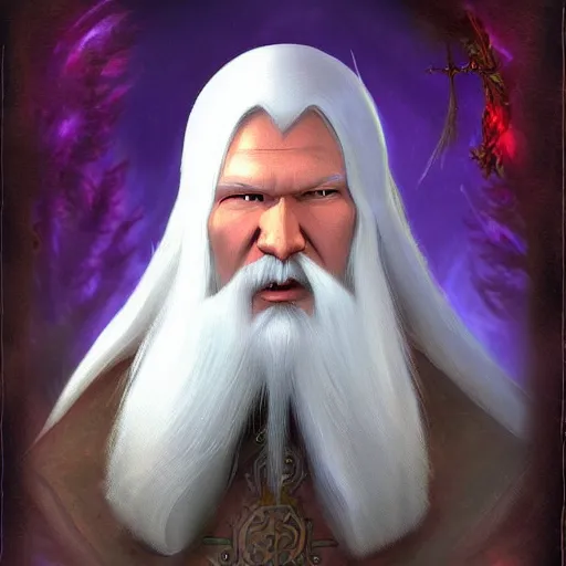 Image similar to St. Seraphim of Sarov, World of Warcraft concept art