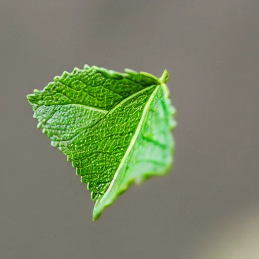 Prompt: close up of a mint leaf