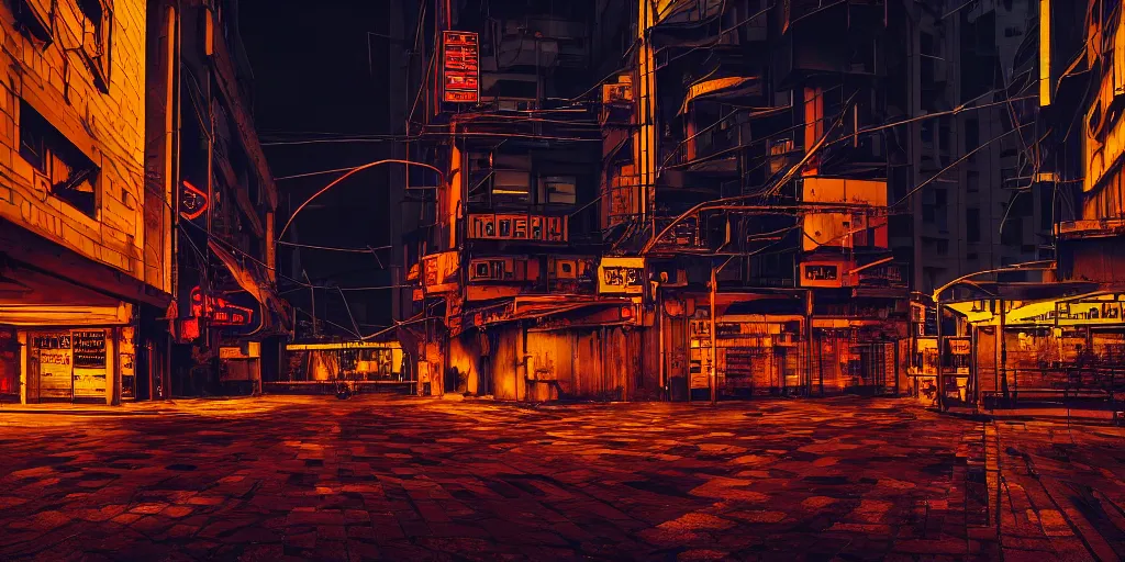 Image similar to Belgrade at night in cyberpunk style, brutalist architecture, neon lights, ultra realistic, highly detailed, HD, sharp focus, cinematic lighting, realistic, vivid colors, photo, film, non blurry, sharp