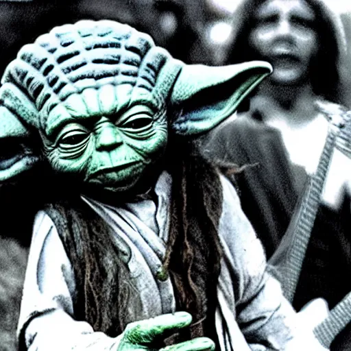 Image similar to Yoda Performing at Woodstock with The Grateful Dead