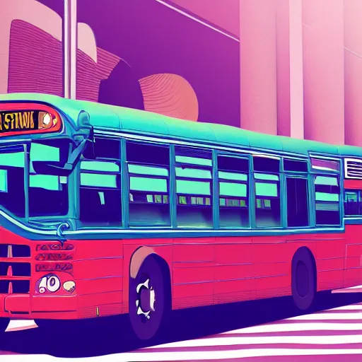 Image similar to The bus from speed, illustration, detailed, 4k