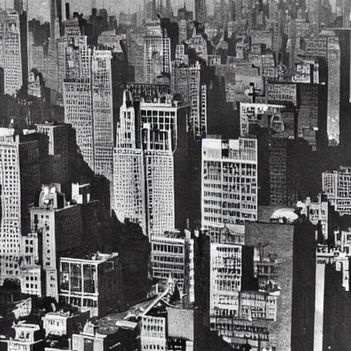 Image similar to new york city destroyed with a nuclear blast