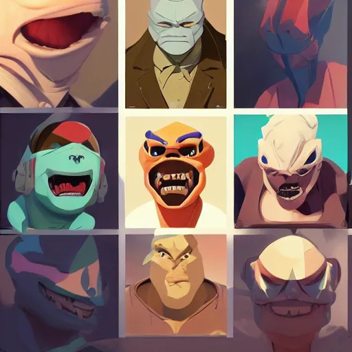 Image similar to face icon stylized minimalist street sharks, loftis, cory behance hd by jesper ejsing, by rhads, makoto shinkai and lois van baarle, ilya kuvshinov, rossdraws global illumination