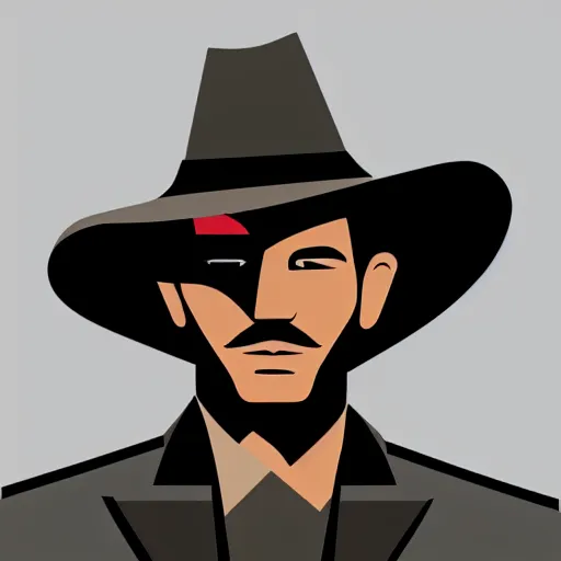 Prompt: westworld vector art. adobe illustrator