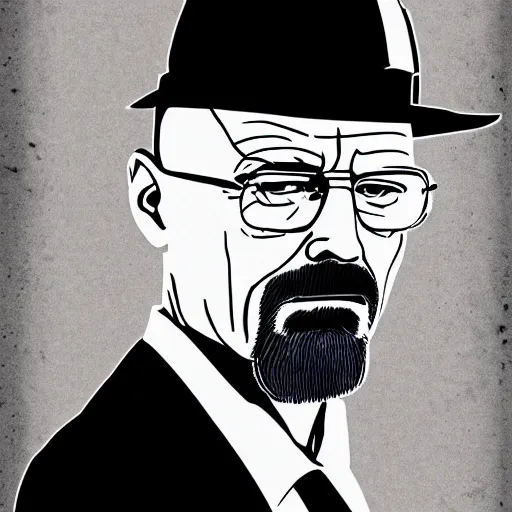 Image similar to breaking bad walter white digital art