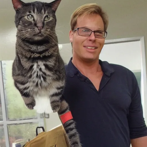 Image similar to daniel jackson with the body of a cat