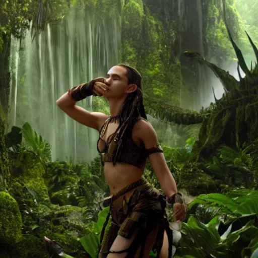 Prompt: natalie portman in avatar ( 2 0 0 9 ), 8 k wide shot