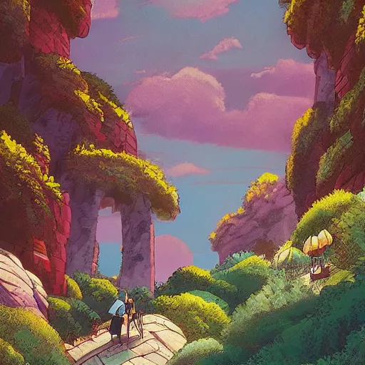 Prompt: Tour Zamansky in the style of studio ghibli, beautiful landscape, intense lighting, 8k, trending on artstation