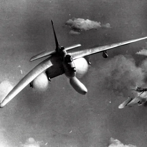 Image similar to ww 2 plane dropping nuclear bomb