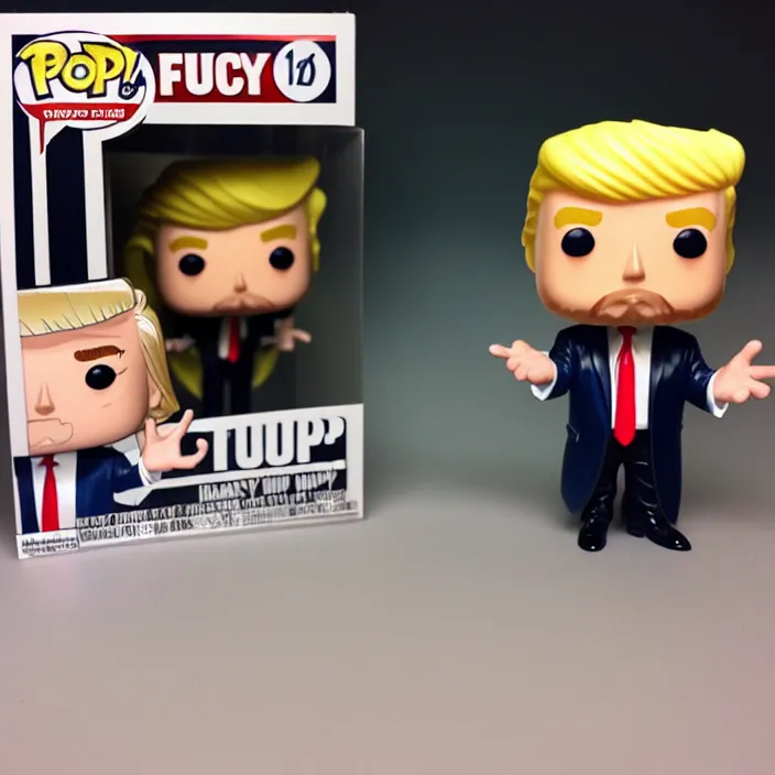 Prompt: funko pop of Donald Trump, fantasy, funko pop