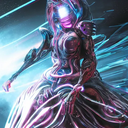 Prompt: An epic comic painting of a female warrior waers future Sci-fi Space Suit, hyper detailed, Ornate, #FCE7DB #70C1CF #D9E750 neon, Photorealistic, Organic, Annihilation Inspiration, human anatomy, octane render, volumetric lights, god rays, rpg portrait. tokyo night cyberpunk color -6 -1