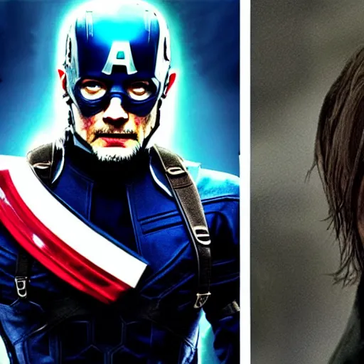 Image similar to Norman Reedus as Captain America