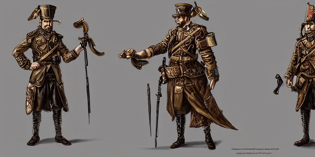Prompt: Soldier of the Ottoman Empire, steampunk, concept art, highly detailed
