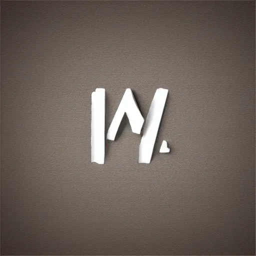 Prompt: letter w abstract logo, horizontal line