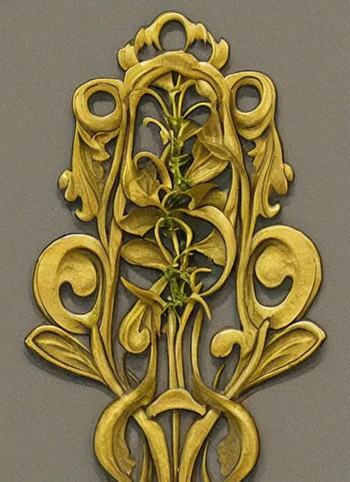 Image similar to art nouveau ornament symbolique pimpernel