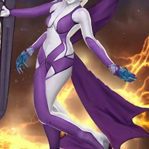 Image similar to glacial purple prime infinite neutral waifu leak