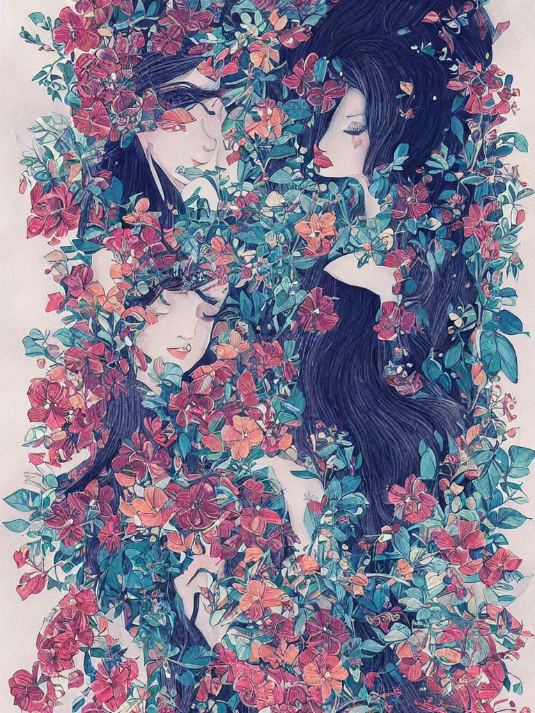 Image similar to a beautiful illustration by alexandra dvornikova,