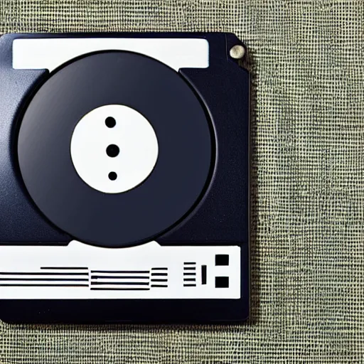 Prompt: a floppy disk for breakfast