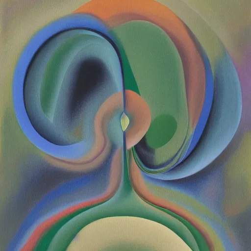 Prompt: neural network, painting by georgia okeeffe, 1 9 2 4