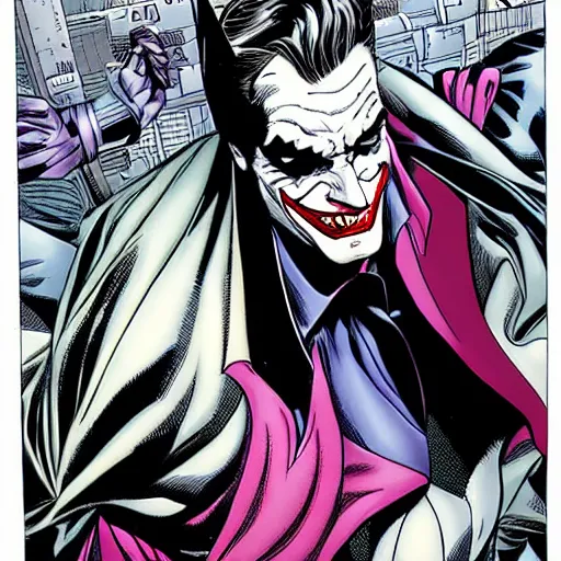 Image similar to batman as the joker by frank cho