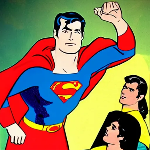 Image similar to superman on the 1 9 6 6 batman tv show