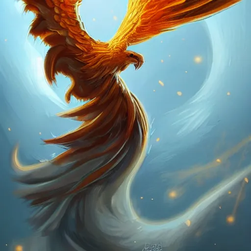 Image similar to artwork of a phoenix, highly detailed, artstation, smooth illustration, flames