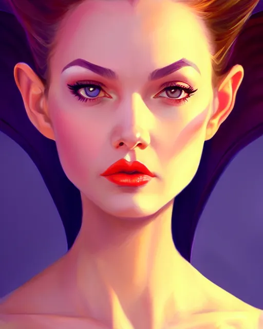 Image similar to portrait of a confident beautiful girl with wings, digital painting, artstation, concept art, smooth, sharp focus, illustration, disney, symmetry face, fine details. art by alex ross, brittney lee