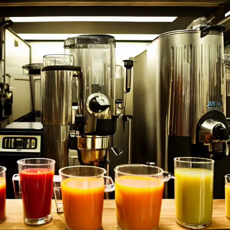 Image similar to an hd photo of the juicing room, national geographic, warm lighting, 1 6 k