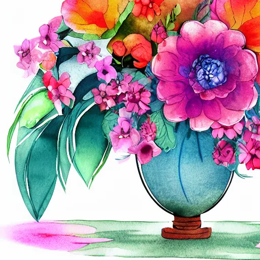 Beautiful Flower Vase by Malli - Desi Painters-saigonsouth.com.vn