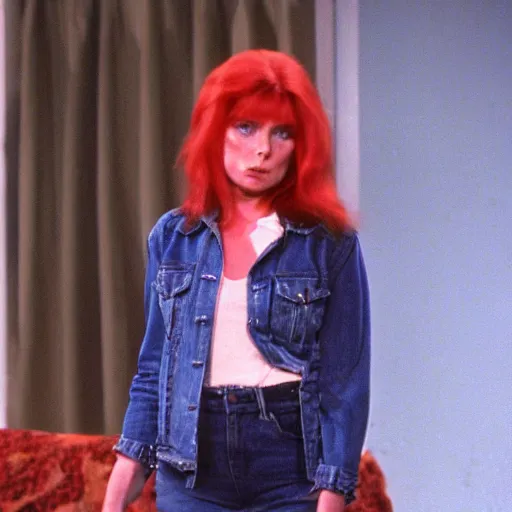 Image similar to high quality still of young Debbie Harry guest starring on That 70s Show