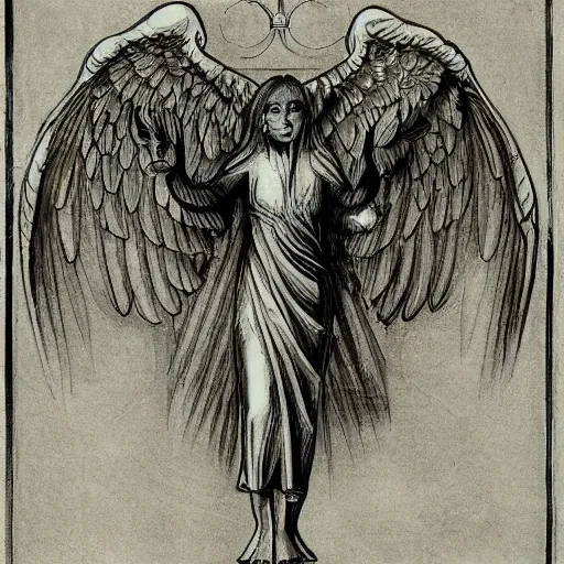 Image similar to a blueprint of a seraphim