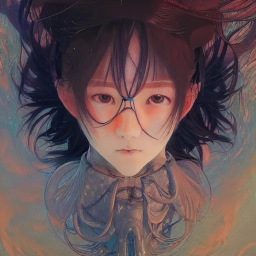 Image similar to prompt : fantasy portrait soft light painted by james jean and katsuhiro otomo, inspired by evangeleon anime, smooth face feature, intricate oil painting, high detail illustration, sharp high detail, manga and anime 1 9 9 0