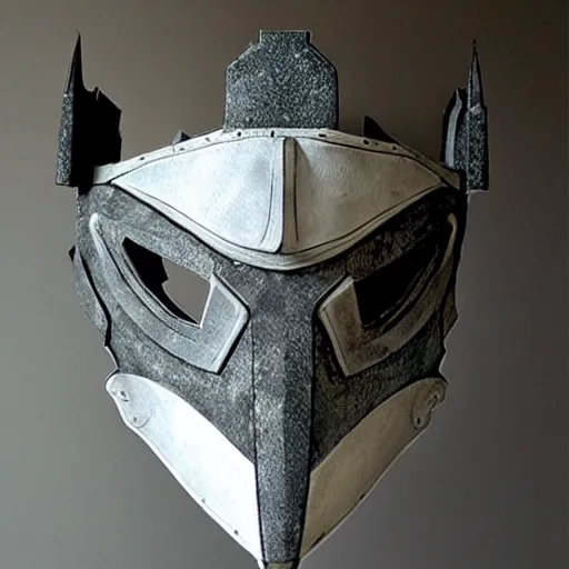 Prompt: a mask that looks like castle battlements by robert kirkman