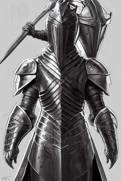 Prompt: profile of paladin knight wearing full helmet and scale mail armor, character concept art, intricate details, highly detailed photorealistic portrait in the style of adam hughes, seseon yoon, artgerm and warren louw