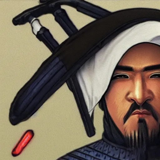 Image similar to closeup portrait of Raiden Shogun Converts to Islam