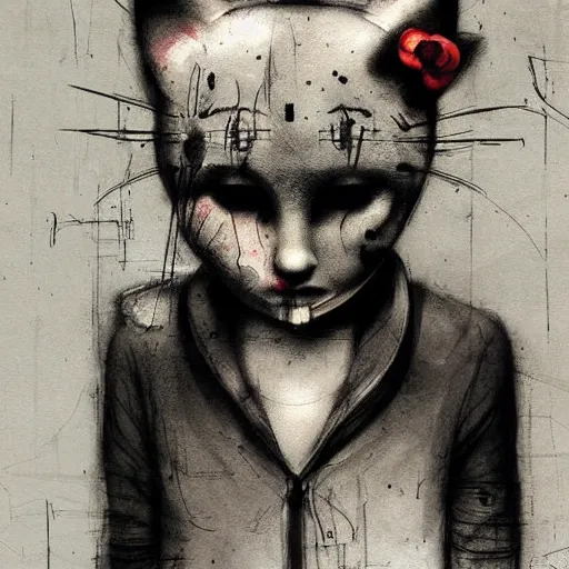 Image similar to Hello Kitty, artwork by Eric Lacombe,