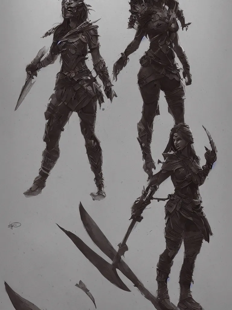 Image similar to warrior woman, by disney concept artists, blunt borders, rule of thirds