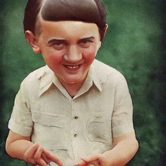 Image similar to realistic hitler as a cute little girl