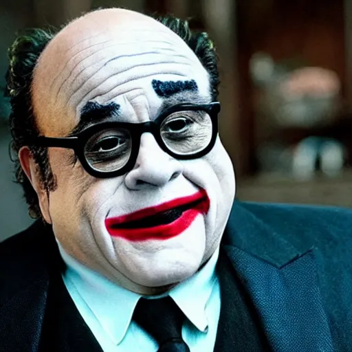 Prompt: A still of Danny Devito in Joker (2019)