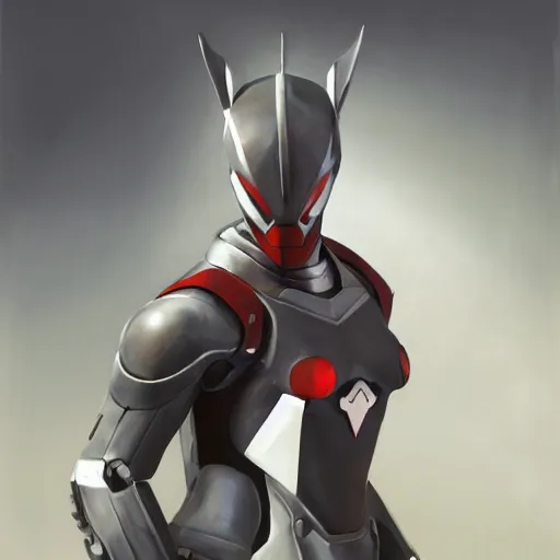 Image similar to greg manchess portrait painting of armored spiderman ultraman grey fox from metal gear cyborg gay japanese - american hybrid as overwatch character, medium shot, asymmetrical, profile picture, organic painting, sunny day, matte painting, bold shapes, hard edges, street art, trending on artstation, by huang guangjian and ail elvgren and sachin teng