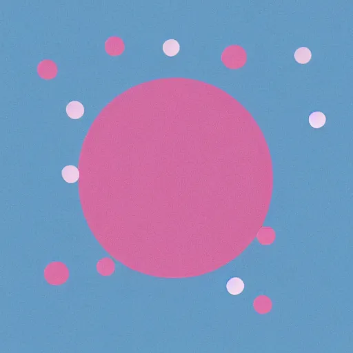 Image similar to pink dot, blue sky background