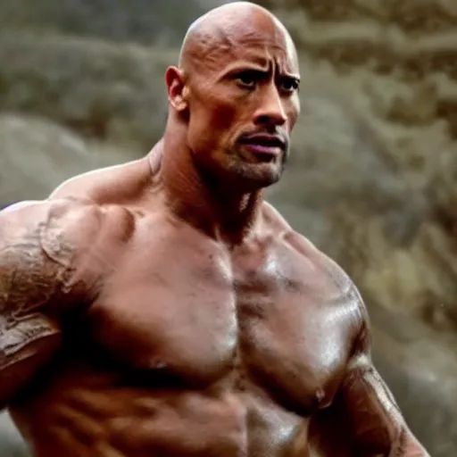 Image similar to Dwayne Johnson in Spartacus 4K quality super realistic