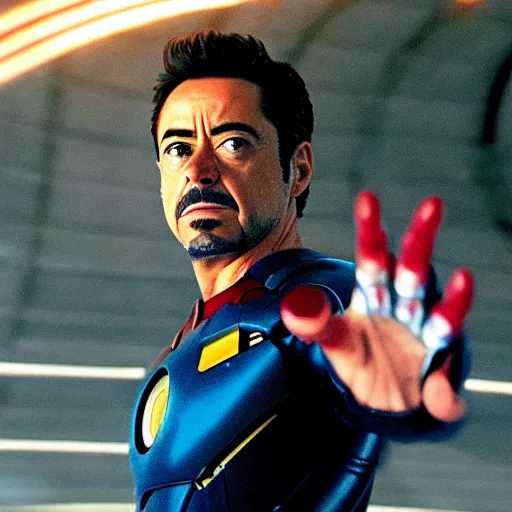 Image similar to still of xavi hernandez as tony stark in iron man ( 2 0 0 8 )