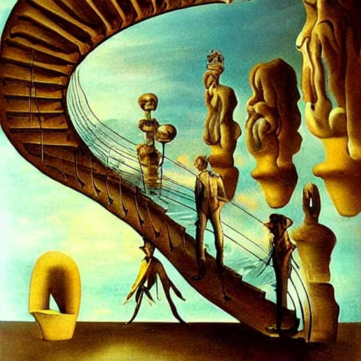 Prompt: infinite staircase by dali