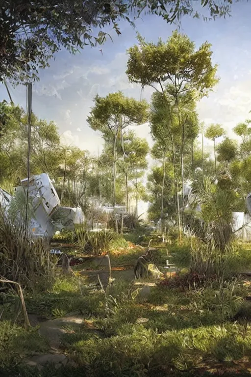 Prompt: an ecological art park, by alejandro burdisio and donato giancola and greg rutkowski - - width 1 0 2 4