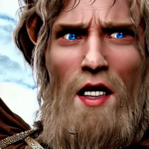 Image similar to Live Action Still of Jerma in The Lord of the Rings, real life, hyperrealistic, ultra realistic, realistic, highly detailed, epic, HD quality, 8k resolution, body and headshot, film still