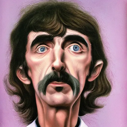 Image similar to a surrealist portrait of George Harrison