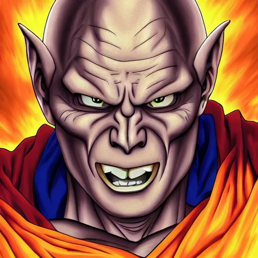 Image similar to portrait painting of voldemort, art by akira toriyama, 4 k, dragon ball artstyle, cel shaded, highly detailed, epic lighting